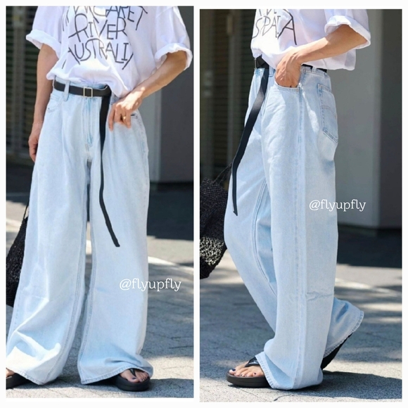 Levi's Baggy Dad Wide Leg Jeans Blue - Picture 3 of 12